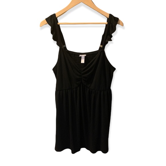 torrid Tops - TORRID Black Super SOFT Knits Adjustable Stretchy and Soft Flowy Tank Top-Size 1